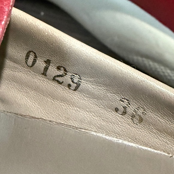 Prada Leather Mule Slip-on Slides Shoes Women 36/6 Red Gray Made in Italy - Picture 12 of 16